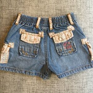 Baby Lucky Brand Cargo Denim Floral Jean Shorts